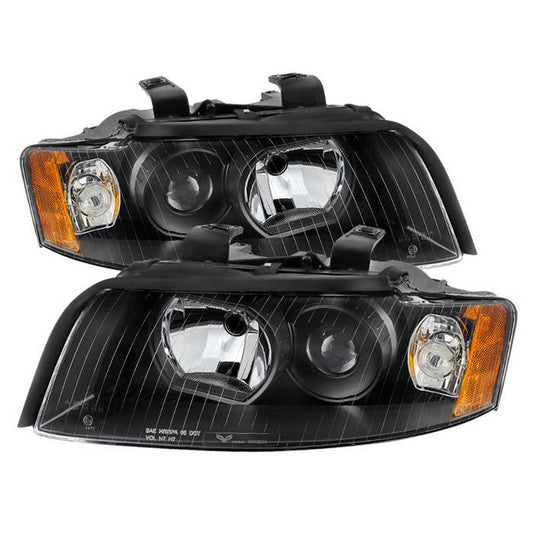 SPYDER Xtune Audi A4 02-05 Halogen Only Crystal Headlights Black HD-JH-AA402-AM-BK 9025938