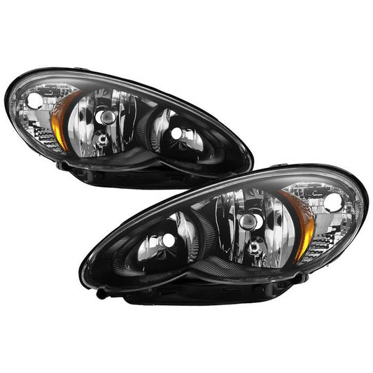 SPYDER Xtune Chrysler Pt Cruiser 06-10 Halogen Only Headlights -Black HD-JH-CHRPT06-AM-BK 9026256