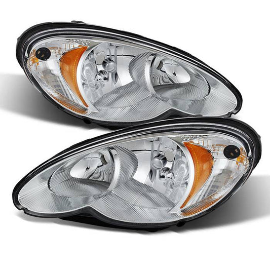 SPYDER Xtune Chrysler Pt Cruiser 06-10 Halogen Only Headlights -Chrome HD-JH-CHRPT06-AM-C 9026263