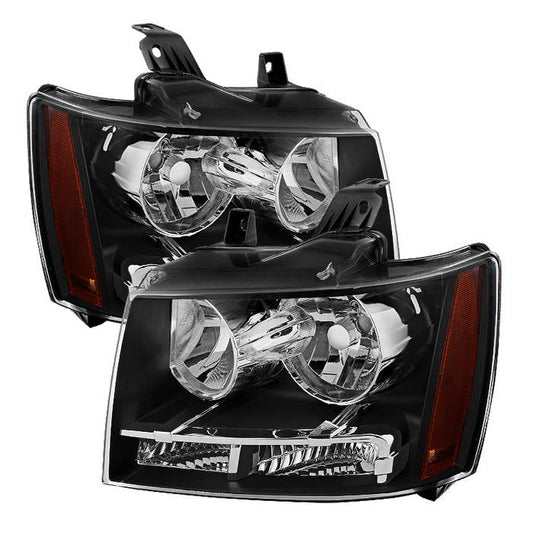 SPYDER Xtune Chevy Suburban 1500/2500 07-14 Crystal Headlights Black HD-JH-CSUB07-AM-BK 9022777