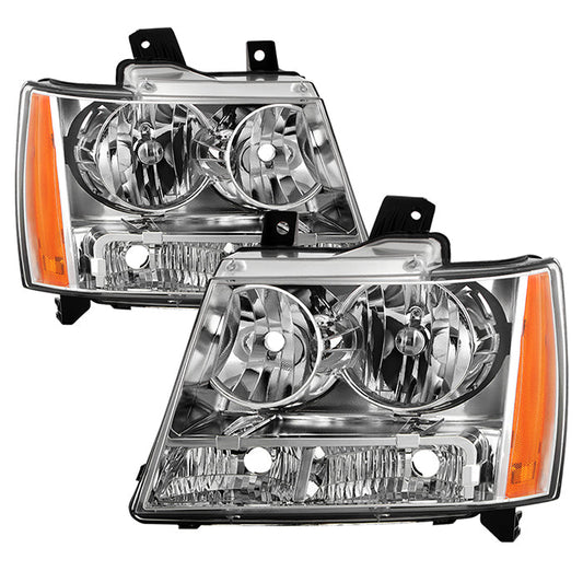 SPYDER Xtune Chevy Suburban 1500/2500 07-14 Crystal Headlights Chrome HD-JH-CSUB07-AM-C 9022760