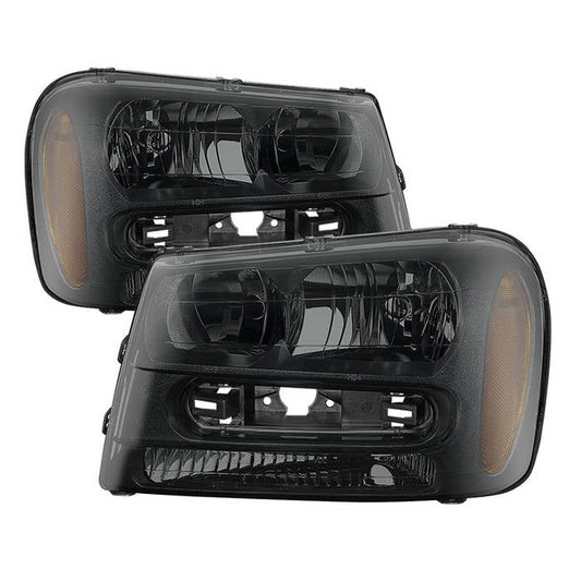 SPYDER Xtune Chevy Trailblazer 02-09 OEM Style Headlights Black Smoke HD-JH-CTB02-AM-BSM 9028595