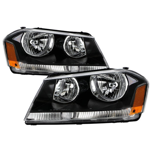 SPYDER Xtune Dodge Avenger 08-14 Crystal Headlights Black HD-JH-DA08-AM-BK 9025297