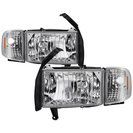 SPYDER xTune Dodge Ram 1500 94-01 Headlight w/ Corner Lamps - OEM HD-JH-DR94-SET-C 9040078