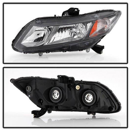 SPYDER xTune 12-15 Honda Civic (Excl. Hybrid) Halogen Headlights - OEM Chrome (HD-JH-HC13-AM-C) 9945854