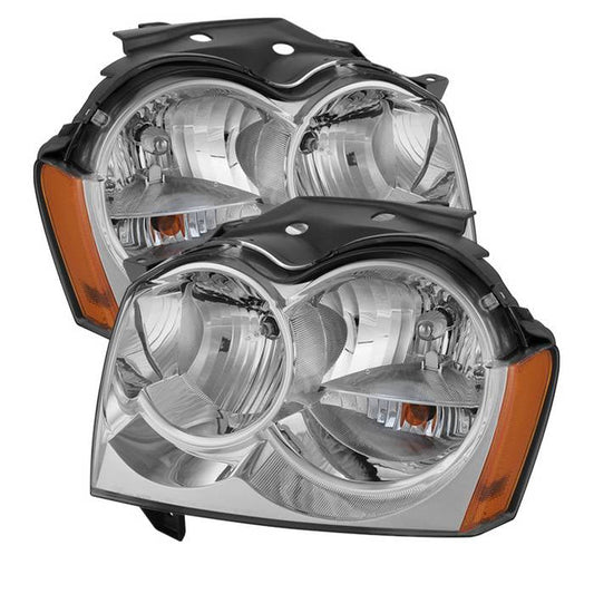 SPYDER Xtune Jeep Grand Cherokee 05-07 Crystal Headlights Chrome HD-JH-JGC05-AM-C 9023255