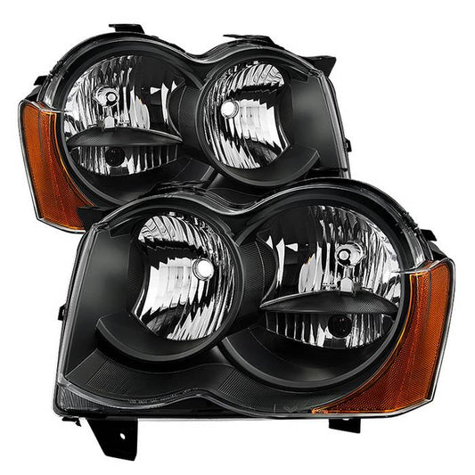 SPYDER Xtune Jeep Grand Cherokee 08-10 Halogen Model OnlyOEM Style Headlights Black HD-JH-JGC08-AM-BK 9034510