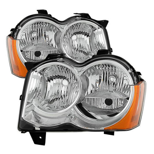 SPYDER Xtune Jeep Grand Cherokee 08-10 Halogen Model OnlyOEM Style Headlights Chrome HD-JH-JGC08-AM-C 9034527