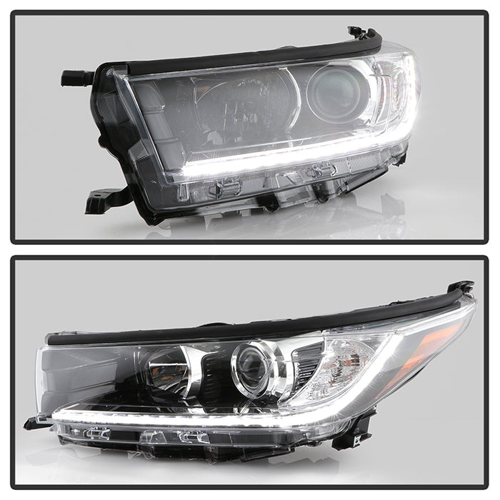 xTune Toyota Highlander 17-19 w/LED DRL Halogen Headlight - OE Black Left