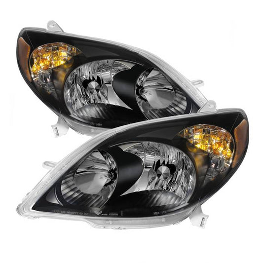 SPYDER Xtune Toyota Matrix 03-08 Crystal Headlights Black HD-JH-TM03-AM-BK 9023712