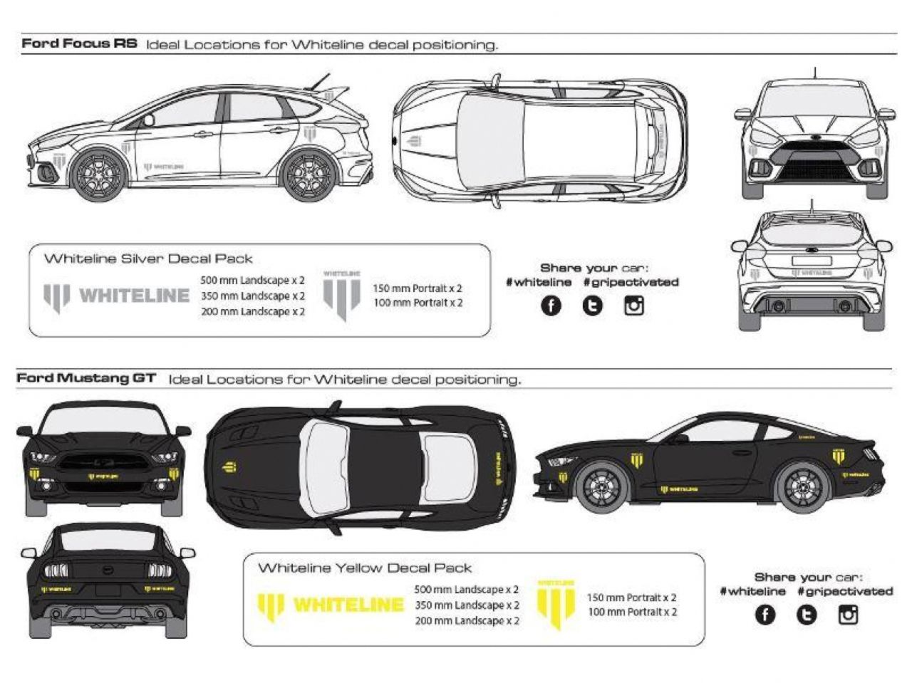 Whiteline Decal Kits — 1DWLW