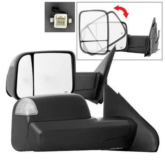 SPYDER xTune Dodge Ram 02-09 G2 Manual Extendable / Power Heated Mirror - MIR-DRAM02S-G2-PW-SET 9939877