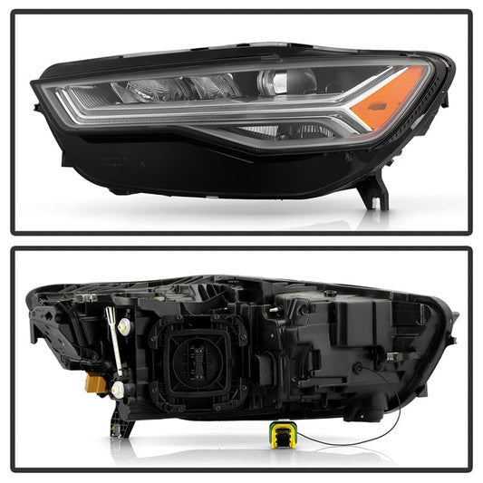 SPYDER 16-18 Audi A6 Left LED Headlight (PRO-JH-AA616-FLED-OE-L) 9959127