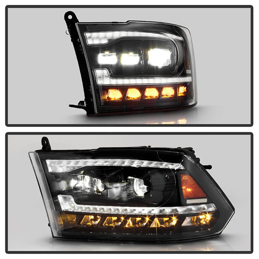 SPYDER 09-18 Dodge Ram 1500 (Halogen Model Only) Full LED Headlights - Black (PRO-JH-DR09-FLED-BK) 9050848