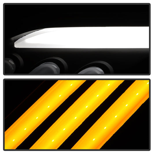SPYDER xTune 10-12 Ford Fusion Projector Headlights - Light Tube DRL - Black Smoked (PRO-JH-FFU10-LB-BSM) 9041761