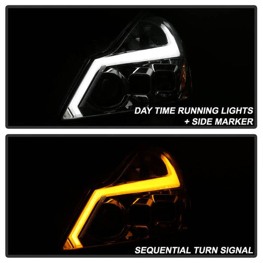 SPYDER xTune 10-13 Infiniti G37 Sdn LED Proj H.L. w/Seq. Sig - Chrm (PRO-JH-IG3507-4D-LB-C) 9043109