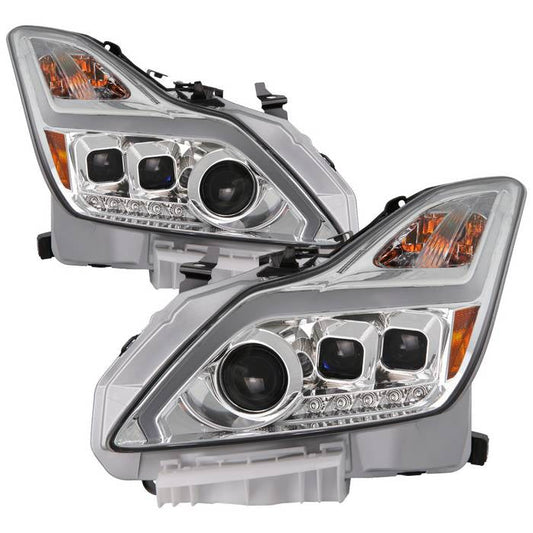 SPYDER xTune Infiniti G37 Coupe 08-15 Projector Headlights w/ Turn Signal - Chrome PRO-JH-IG3708-2D-LB-C 9039355