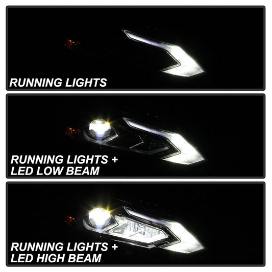 xTune Nissan Altima 19-20 4Dr w High Beam LED Projector Headlight- OE Right