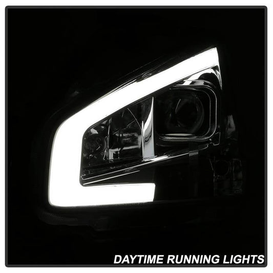 SPYDER xTune 09-14 Nissan Maxima Halogen LED Light Bar Projector Headlights - Chrome (PRO-JH-NM09-LB-C) 9043079
