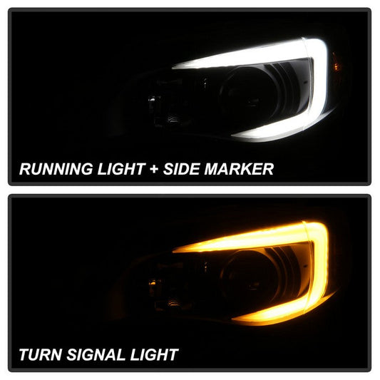 SPYDER xTune Subaru Impreza WRX Halogen Only 08-14 Projector Headlights Black PRO-JH-SI08-LBDRL-BK 9039379