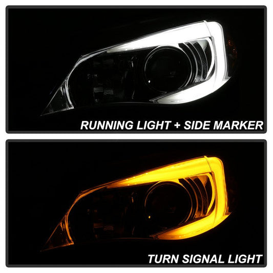 SPYDER xTune Subaru Impreza WRX Halogen Only 08-14 Projector Headlights - Chrome PRO-JH-SI08-LBDRL-C 9039362