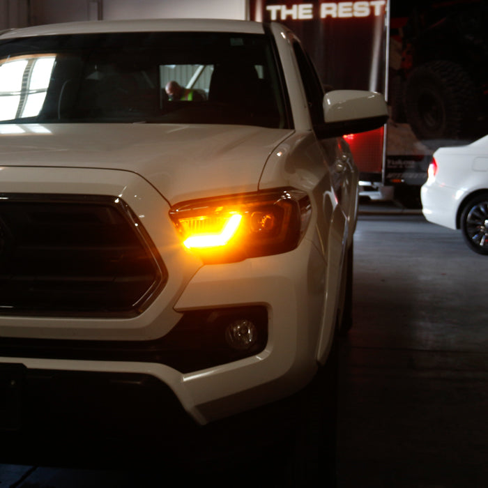 xTune Toyota Tacoma 16-19 SR SR5 Model LED DRL Projector Headlights- Black