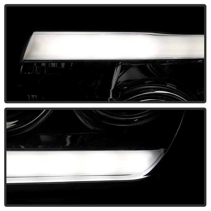Spyder Toyota Tacoma 12-16 Projector Headlights Light Bar DRL Smoke Pro-Yd-TT12-Lbdrl-Sm