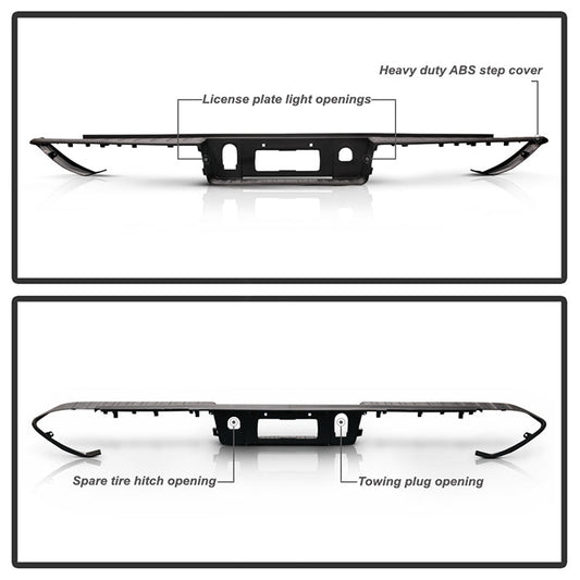 SPYDER xTune 14-18 Chevy 1500/GMC Sierra 1500 Rear Bumper Step Pad (RB-CS14-1500-SP) 9048777