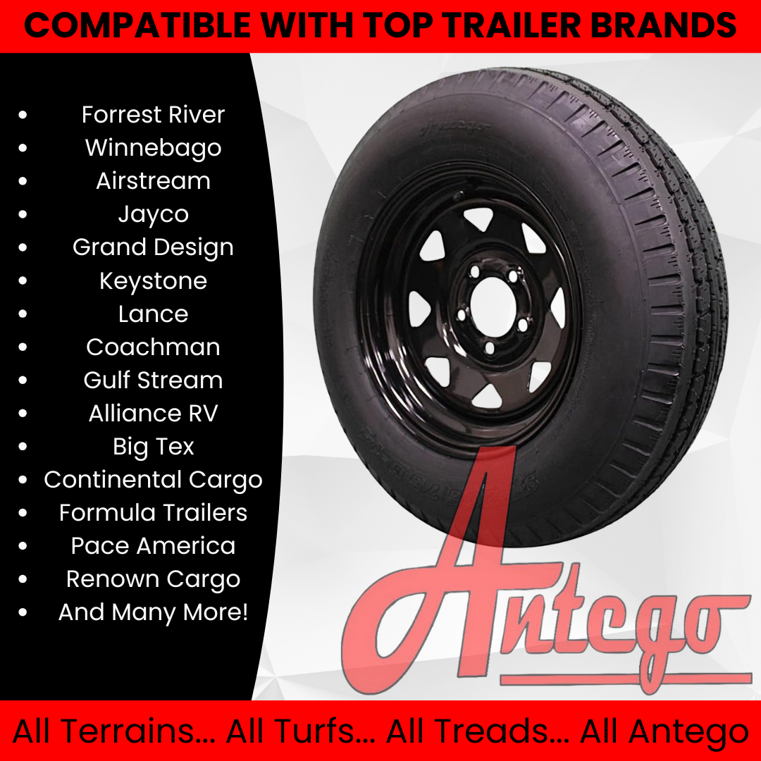 (Single Assembly) Antego Tire and Wheel 205/75D14 Highway Terrain – 14.0-Inch Rim (2)