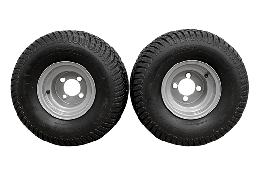 20x10.00-8 4 Ply Turf Tires with 8x7 Wheels Lawn & Garden Mower and Golf Cart (Qty: 1)