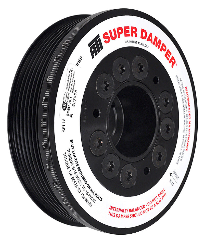 ATI Damper - 5.67in - Alum - 7 Grv - Honda K20 - Street - 02+ 2.0L