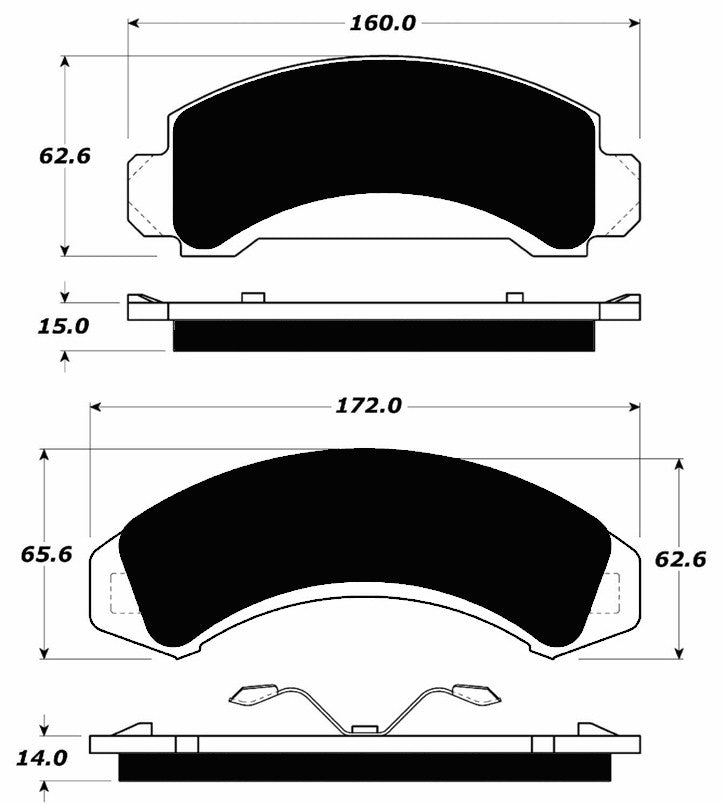 Porterfield Brake Pads for 1993 FORD Ranger