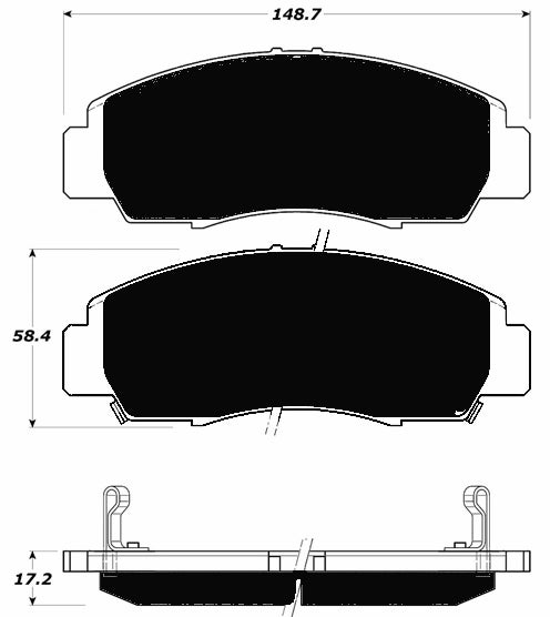 Porterfield Brake Pads for 2003 Acura CL Coupe 3.2L V6