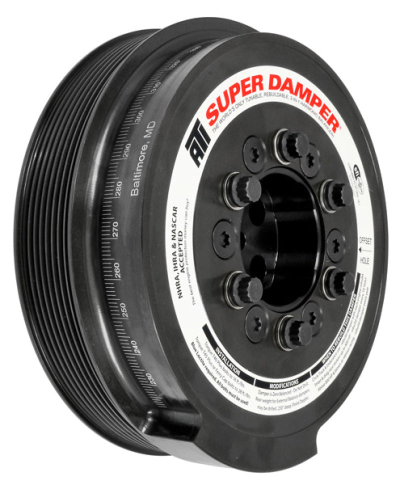 ATI Damper - 7.95in - Steel - 8 Grv - Ford 6.0 - Powerstroke - 03-07 - Ext Bal - 3 Ring