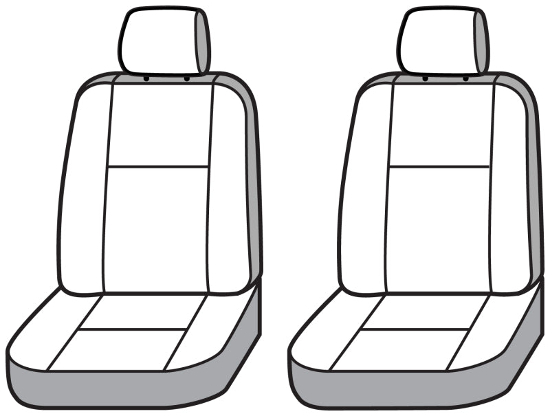 Covercraft 18-24 Jeep Wrangler JL 4 Door Polycotton SeatSaver Custom Front Row Seat Covers - Grey SS2586PCGY