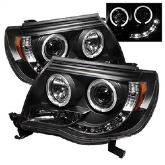 Spyder Toyota Tacoma 05-11 Projector Headlights LED Halo LED Black High H1 Low H1