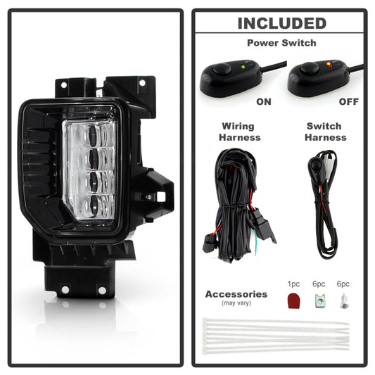 SPYDER 20-22 GMC Sierra 2500/3500 HD OEM Fog Lights w/ Universal Switch 9051173
