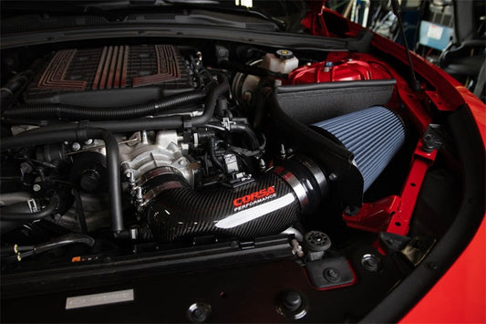CORSA Performance Corsa 17-21 Chevrolet Camaro ZL1 Carbon Fiber Air Intake w/ MaxFlow 5 Oil Filtration 44005