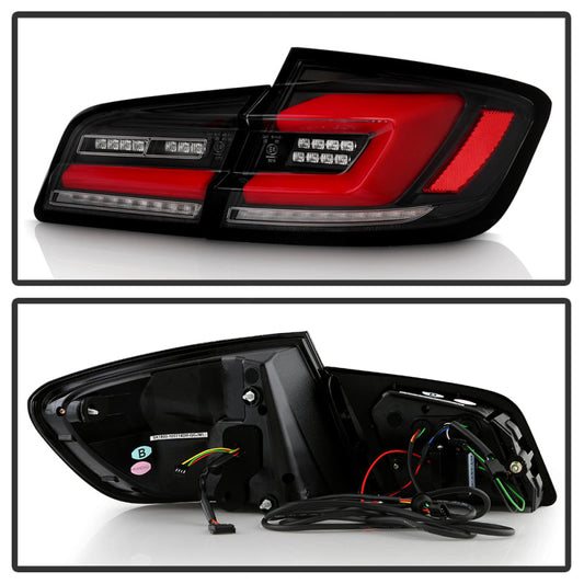 SPYDER 11-17 BMW 5 Series F10 F18 M5 Sequential Turn Signal LED Tail Light - BK ALT-YD-BMWF1011-BK 5088512