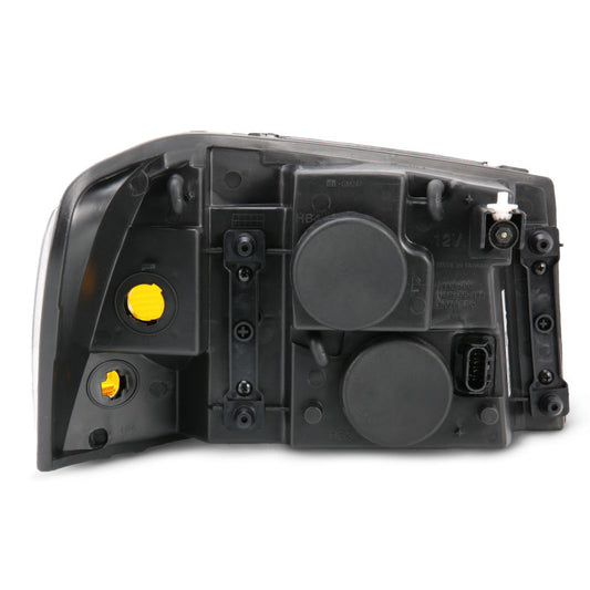 ANZO 2002-2009 Gmc Envoy Crystal Headlight Black Amber 111429