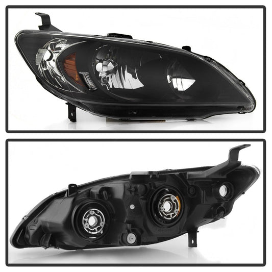 SPYDER xTune 04-05 Honda Civic (Excl Hatchback/Si) OEM Style Headlights - Black (HD-JH-HC04-4D-AM-BK) 9042706
