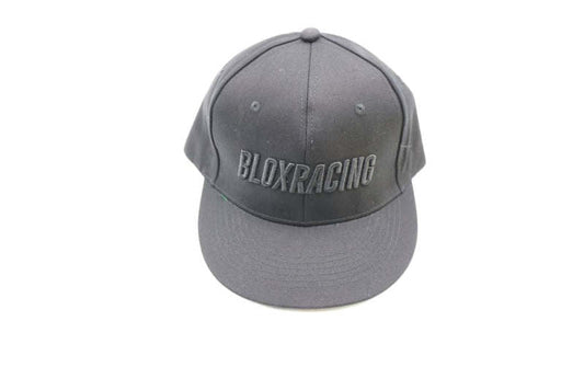 BLOX Racing Snapback Cap Black with Black Logo - Blox Racing - New Style Flat Bill BXAP-00106