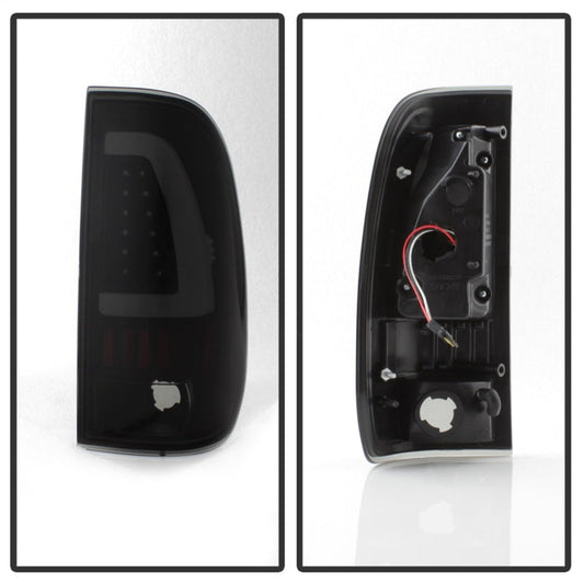 Spyder xTune 97-03 Ford F-150 Light Bar LED Tail Lights - Black Smoke