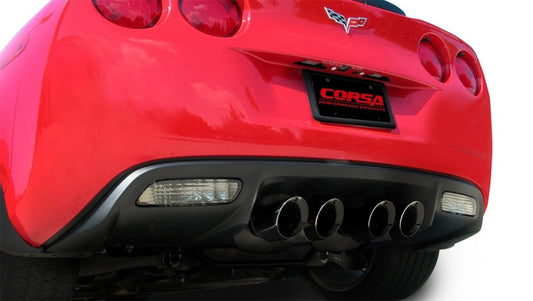 Corsa Performance 06-13 Chevrolet Corvette C6 Z06 7.0L V8 Black Sport Axle-Back Exhaust