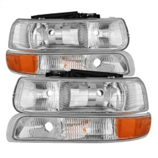 Spyder xTune Chevy Silverado 1500 99-02 OEM Style Headlights w/ Bumper Lights