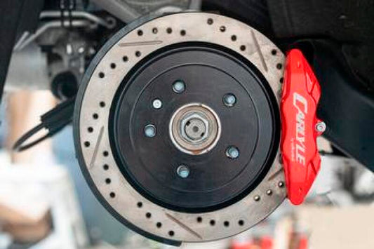 BMR Suspension BMR 14-19 Chevrolet Corvette Brake Kit For 15in Conversion Drilled And Slotted Rotors/Red Calipers DBK573