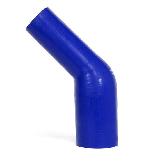HPS 3/4" - 1-1/4" ID, Silicone 45 Degree Elbow Reducer Coupler Hose, High Temp 4-ply Reinforced, Blue, 19mm - 32mm ID