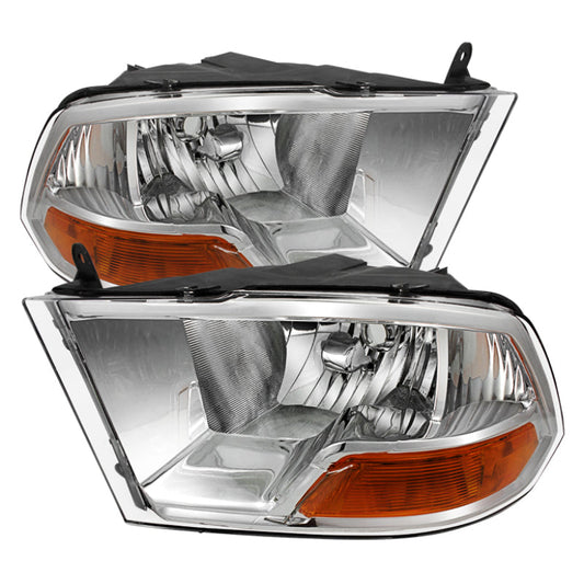 SPYDER Xtune Dodge Ram 1500 09-12 ( Non Quad Headlights ) Crystal Headlights Chrome HD-JH-DR09-AM-C 9022937
