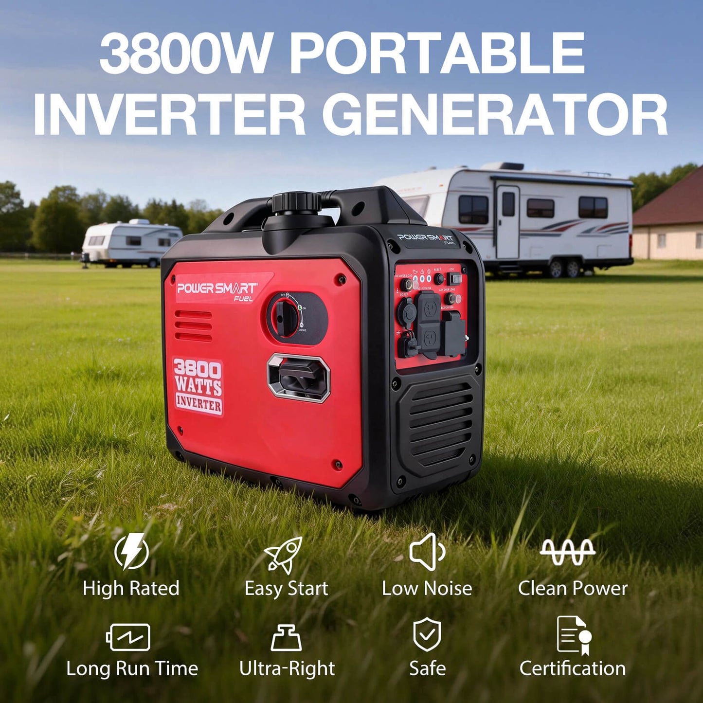 PowerSmart 3800W Inverter Gas Generator DB5068