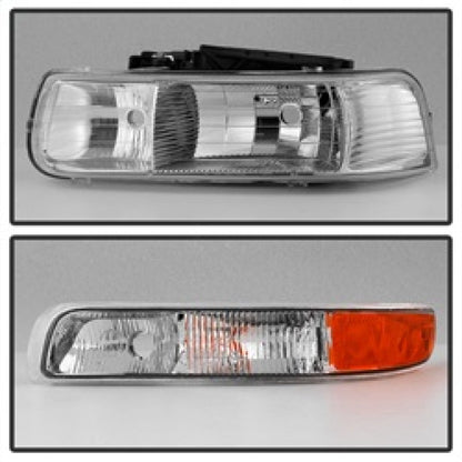 Spyder xTune Chevy Silverado 1500 99-02 OEM Style Headlights w/ Bumper Lights